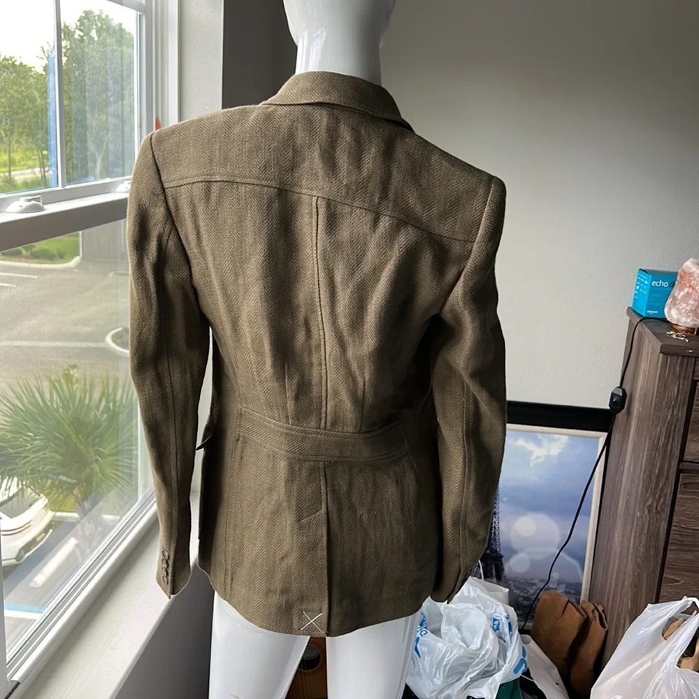LAUREN RALPH LAUREN LINEN BLAZER JACKET TOP SIZE 2 MSRP $345.00 NWT - Picture 5 of 11